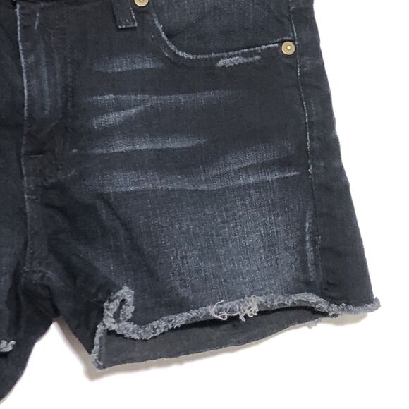Big Star Cut-off Shorts Womens 29 Blue Dark Short-Short Distressed Denim Y2K - Picture 4 of 12